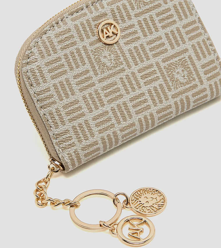 ANNE KLEIN  Anne Klein Patterned Zip-around Card Holder for Women | Best Price UAE